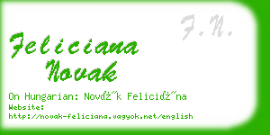 feliciana novak business card